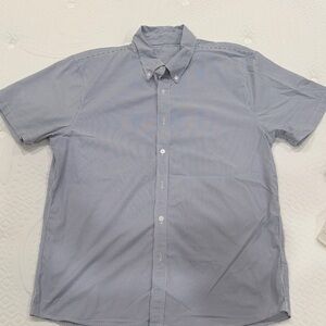 Abercrombie & Fitch Men's Light Blue Striped Shirt